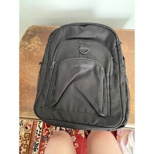 Pottery‎ Barn Teen Gear-Up Black Solid Backpack NWOT Mono Removed